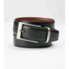 Joseph Abboud Feather Edge Stitched Leather Belt, Black