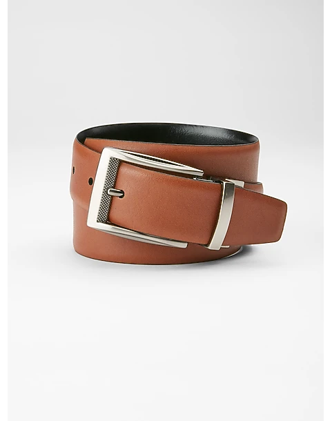 Joseph Abboud Feather Edge Reversible Belt, Burgundy 2 Joseph Abboud Feather Edge Reversible Belt, Burgundy - Image 2