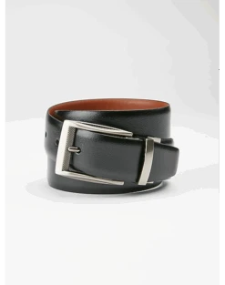 Joseph Abboud Feather Edge Reversible Belt, Burgundy