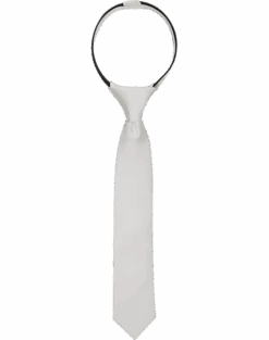 Egara Boys Zipper Tie, White