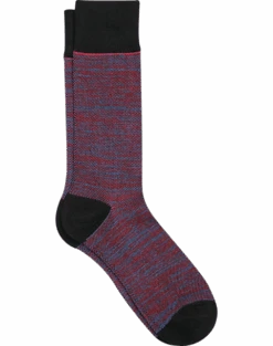 Egara Blue And Red Sketched Stripe Socks, 1 Pair
