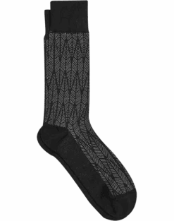 Egara Socks, Black Patterned