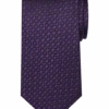 Pronto Uomo Narrow Tie, Plum Tonal Grid