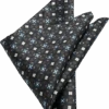 Pronto Uomo Pocket Square, Black Medallion