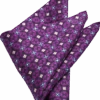 Pronto Uomo Pocket Square, Plum Medallion