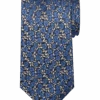 Pronto Uomo Narrow Tie, Blue Floral