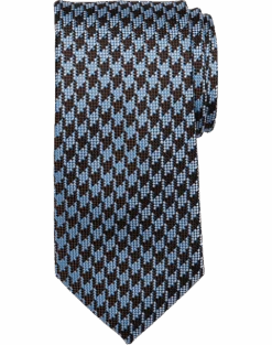 Joseph Abboud Narrow Tie, Brown Shepherd's Check