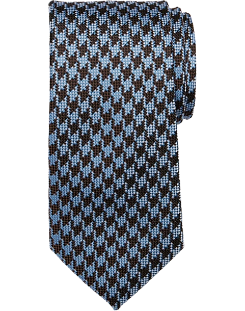 Joseph Abboud Narrow Tie, Brown Shepherd's Check 1 Joseph Abboud Narrow Tie, Brown Shepherd's Check
