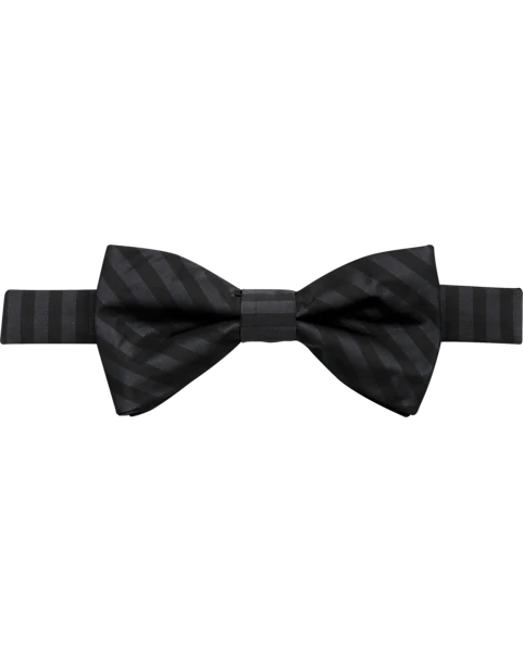 Pronto Uomo Pre-Tied Bow Tie, Black Stripe 1 Pronto Uomo Pre-Tied Bow Tie, Black Stripe