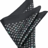Joseph Abboud Pocket Square, Black Mini Retro Pattern