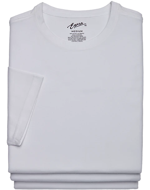 Egara Slim Fit Crewneck T-Shirt, 3-Pack, White 1 Egara Slim Fit Crewneck T-Shirt, 3-Pack, White