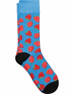 Egara Socks, Marina Blue With Strawberries