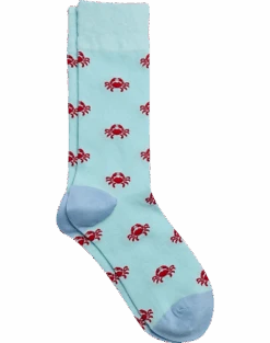 Egara Socks, Blue With Red Crabs