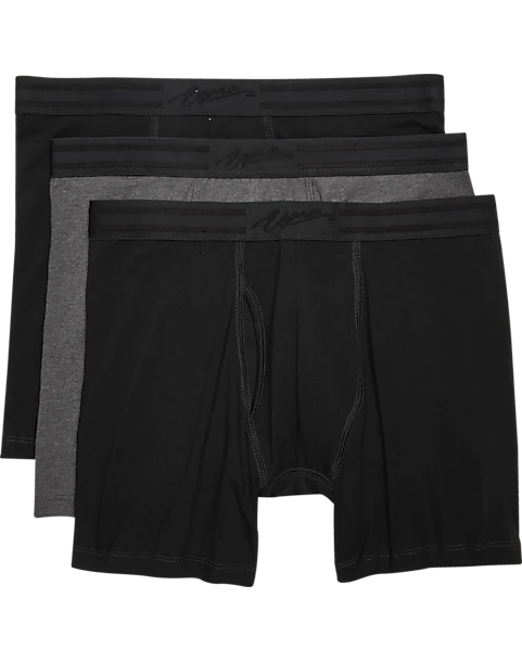 Egara Slim Fit Boxer Briefs, 3-Pack, Black & Gray 1 Egara Slim Fit Boxer Briefs, 3-Pack, Black & Gray