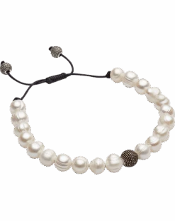 Pronto Uomo Bracelet, White Pearl