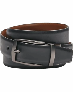 Egara Reversible Leather Belt, Black