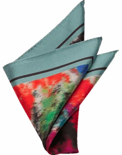 Joseph Abboud Pocket Square, Olive Contemporary Pattern