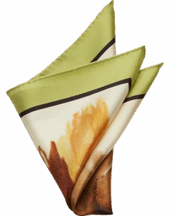 Joseph Abboud Pocket Square, Ivory Abstract Floral