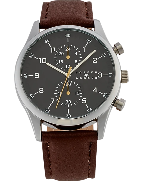 Joseph Abboud Watch, Brown & Silver 1 Joseph Abboud Watch, Brown & Silver