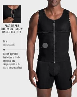 Leo By Leonisa Body Shaper Vest With Back Support, Black 6 Leo By Leonisa Body Shaper Vest With Back Support, Black -Gentleman’s Outlet Store MW40 8YFU 02 LEO USA BLACK ALT2