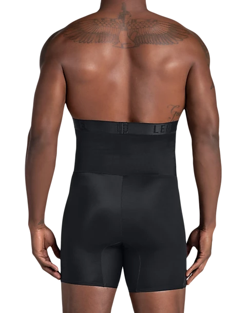 Leo By Leonisa High Waist Stomach Shaper Boxer Brief, Black 2 Leo By Leonisa High Waist Stomach Shaper Boxer Brief, Black - Image 2