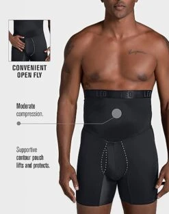 Leo By Leonisa High Waist Stomach Shaper Boxer Brief, Black 5 Leo By Leonisa High Waist Stomach Shaper Boxer Brief, Black -Gentleman’s Outlet Store MW40 8YFY 02 LEO USA BLACK ALT2