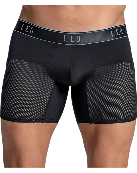 Leo By Leonisa Mesh Boxer Briefs, Black 1 Leo By Leonisa Mesh Boxer Briefs, Black